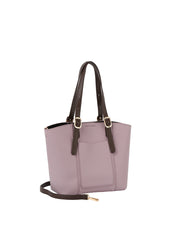 2 in 1 buckled handle tote