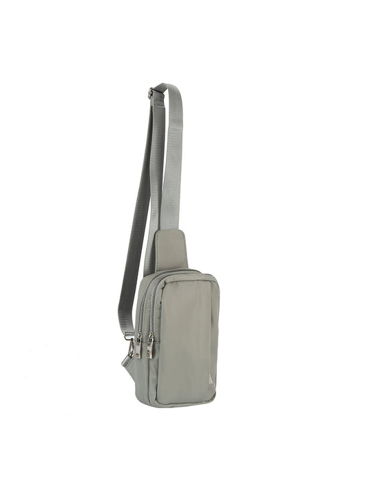 Unisex triple zips nylon sling