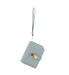 Flap lock half wallet