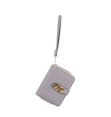 Flap lock half wallet
