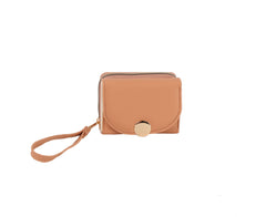 Flap snap closure half wallet