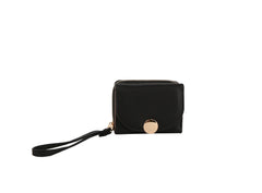 Flap snap closure half wallet