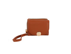 Flap snap closure half wallet