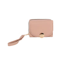 Flap snap closure half wallet