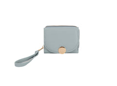 Flap snap closure half wallet