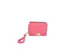 Flap snap closure half wallet