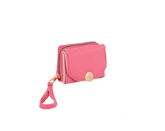 Flap snap closure half wallet