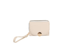 Flap snap closure half wallet