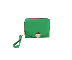 Flap snap closure half wallet
