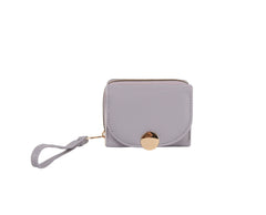 Flap snap closure half wallet