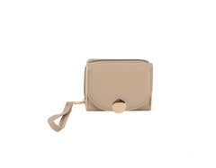 Flap snap closure half wallet