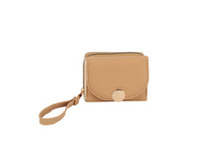 Flap snap closure half wallet