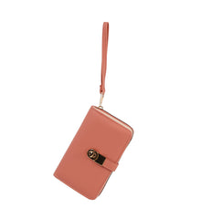 Double compartment wristlet wallet