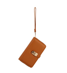 Double compartment wristlet wallet