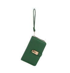Double compartment wristlet wallet