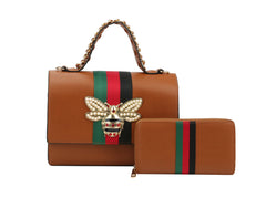 Fashion Bee Satchel with Matching Wallet satchel