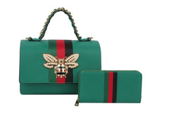 Fashion Bee Satchel with Matching Wallet satchel