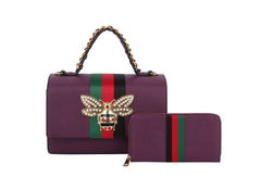 Fashion Bee Satchel with Matching Wallet satchel