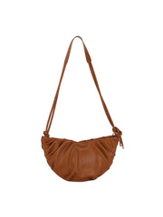 Pleated knotted shoulder bag