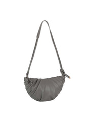 Pleated knotted shoulder bag