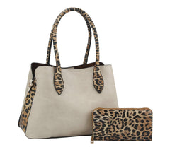 HF Leo Accented Hand Tote Set  HGV-0092W