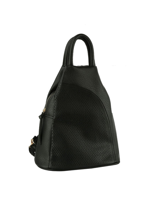 Laser cut convertible one and double strap backpack