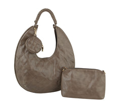 Fashion Quilted Hobo with Coin Purse and Pouch