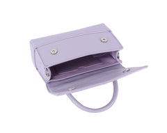 Double snap closure mini tote with single top handle