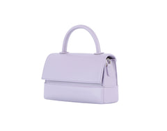 Double snap closure mini tote with single top handle