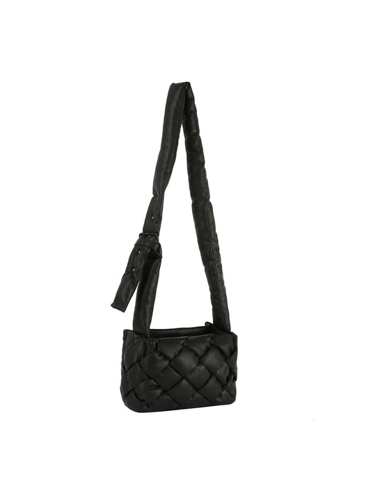 Padded woven crossbody