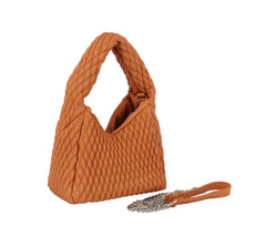 Quilted single handle mini tote