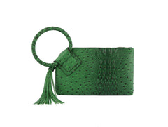 HF  Tassel Accented Embossed Wristlet Clutch  JYV-0374