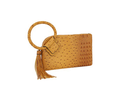 HF  Tassel Accented Embossed Wristlet Clutch  JYV-0374