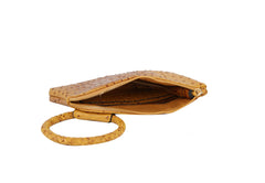 HF  Tassel Accented Embossed Wristlet Clutch  JYV-0374
