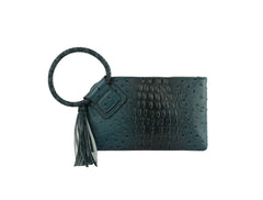 HF  Tassel Accented Embossed Wristlet Clutch  JYV-0374