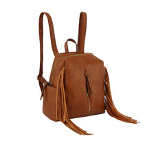 Women Backpack Purse Suede Fringed Tassel Shoulder Bag Fashion Pu Leather Travel Bag Daypacks Purse For Girls