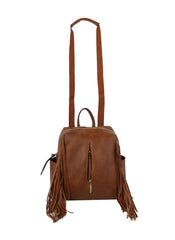 Women Backpack Purse Suede Fringed Tassel Shoulder Bag Fashion Pu Leather Travel Bag Daypacks Purse For Girls