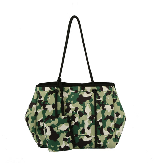 HF Camo Print Large Shoulder Bag Set   L-0316