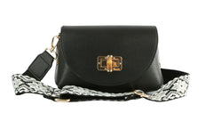 Front Flap Shoulder Bag With Guitar Strap