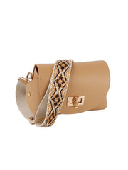 Front Flap Shoulder Bag With Guitar Strap