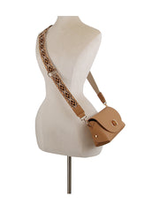 Front Flap Shoulder Bag With Guitar Strap