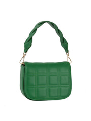 Squared quilted front flap saddle