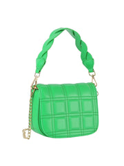 Squared quilted front flap saddle