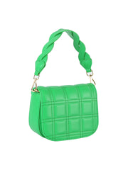 Squared quilted front flap saddle