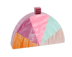 Multi Color Acrylic Clutch Wedding Evening Purse