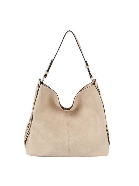 Braided Detail Hobo Shoulder Bag