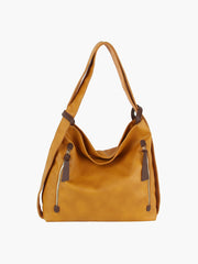 Leather Convertible Backpack Purse Shoulder Bag