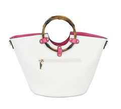 Women Flower Satchel Evening Purse Handbag