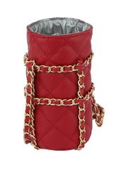 FASHION CYLINDER DIAMOND BRAIDED CROSSBODY BAG