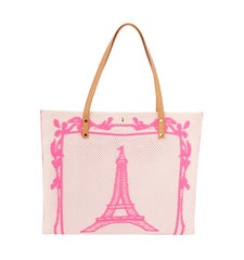 Paris Printed  Large Crossbody Handbag